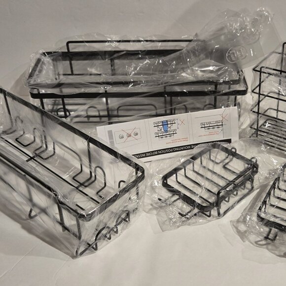 Veken Shower Caddy 6-Pack. Adhesive, Large Capacity Bathroom and More - Picture 10 of 10